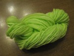 Bright green spun yarn thumbnail.